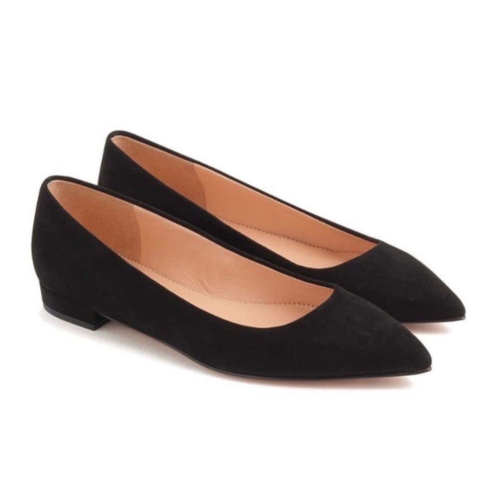 J. Crew Pointed Toe Back Suede Flat - image 1